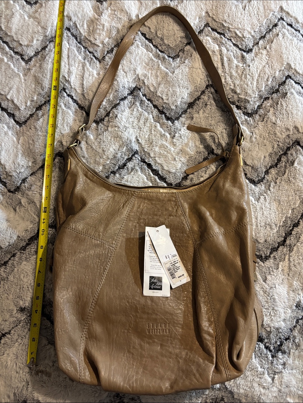 Stuart Weitzman Tan Leather Shoulder Hobo Bag
